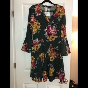 Fall floral dress